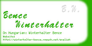 bence winterhalter business card